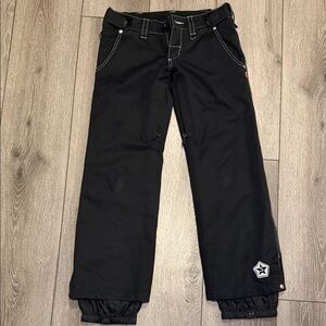 SESSIONS Snowboard Black Straight Leg Pants